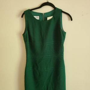Green sheath dress